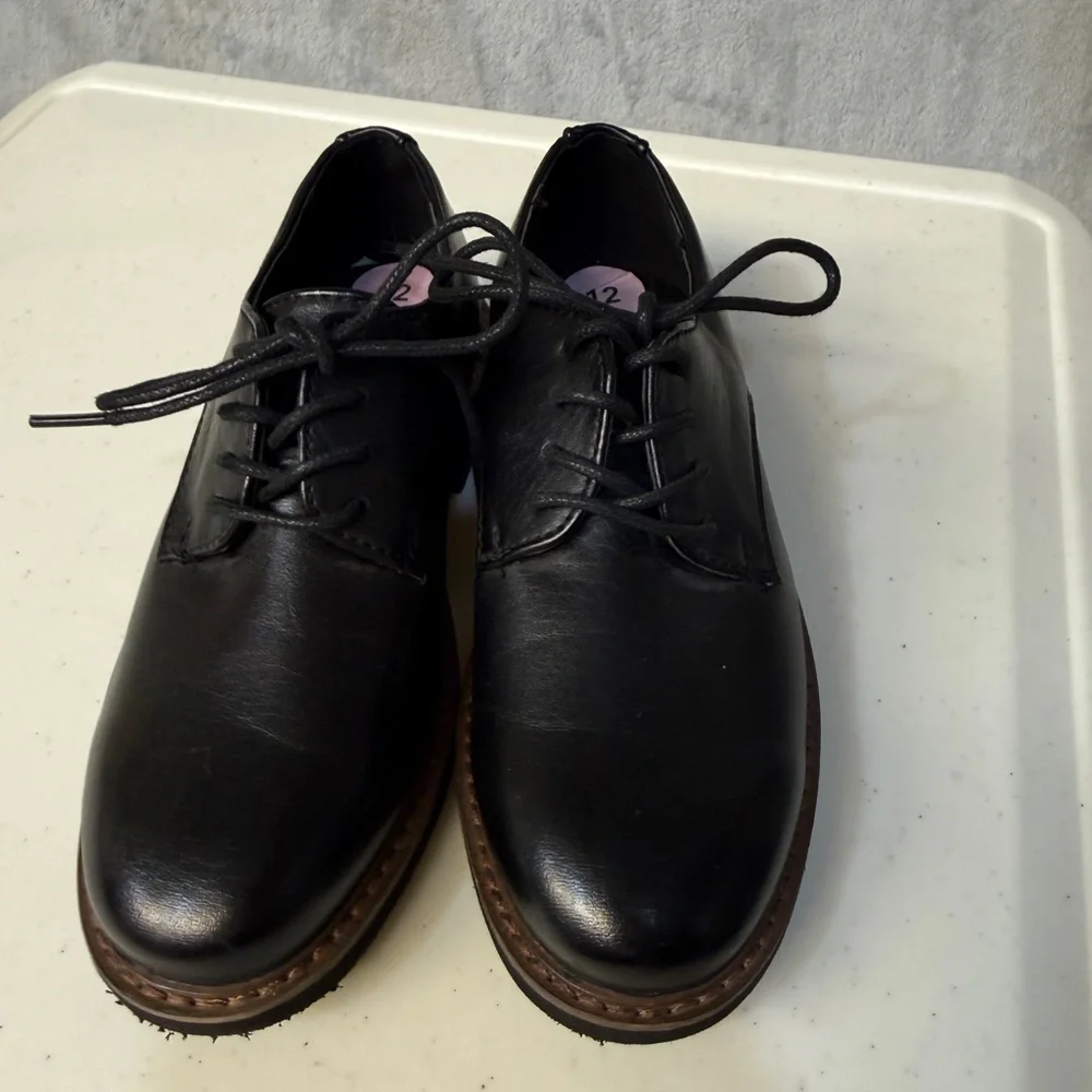 Boys Black Dress Shoes Size 12